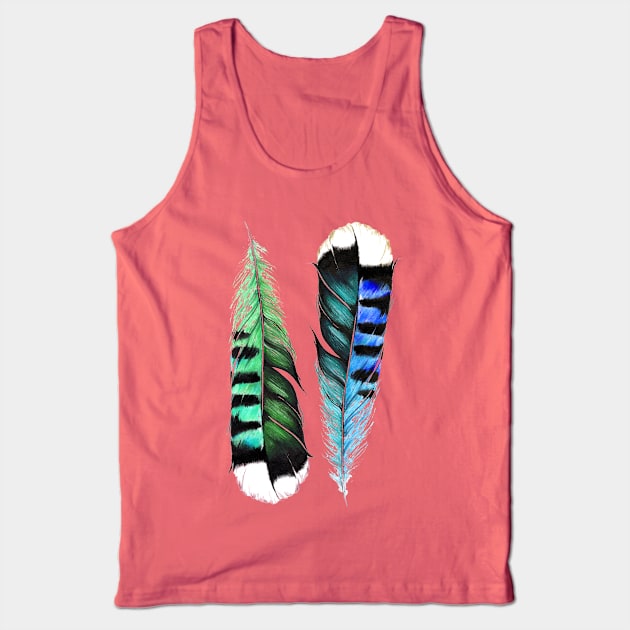 Duo of feathers green Tank Top by jessiefaye